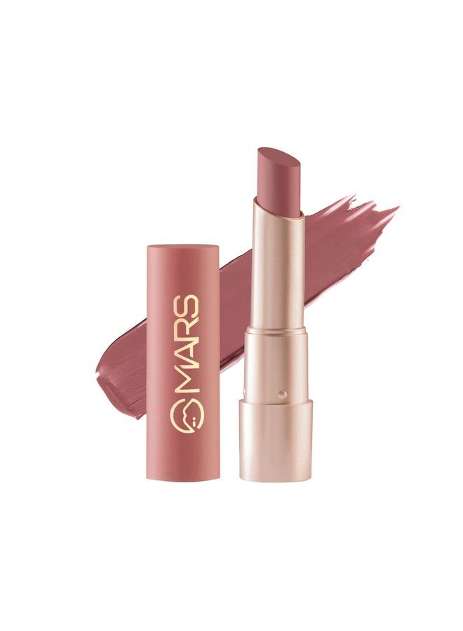 Mars Creamy Matte Long Lasting Lipstick For Women ; Creamy Lipstick ; Single Swipe Application (11Pink Nudeaerial Awe) - Image 2