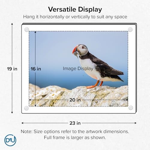 DistinctAndUnique Acrylic Floating Frames Gold Standoffs (3-Pack) 16" x 20" Clear Acrylic Frames for Wall Mount Floating Picture Frame, Diploma Poster Certificate Hanging Photo Display Degree Prints Artwork Documents - Image 4