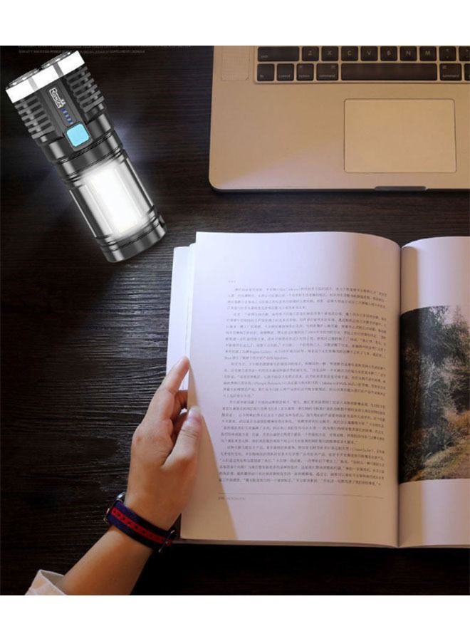 عربست مصباح يدوي LED ، مصباح شعلة صغير ، شعلة LED قابلة لإعادة الشحن USB ، 4 أوضاع إضاءة عالية ، مصباح جانبي قابل للماء قابل للتكبير ، مصباح قلم جيب محمول مدمج للاستخدام الداخلي والخارجي  - Image 5