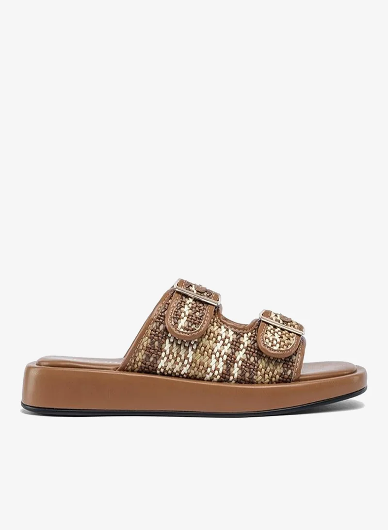 فايور Stylish Patterned Double-Buckle Sandal AJ 015