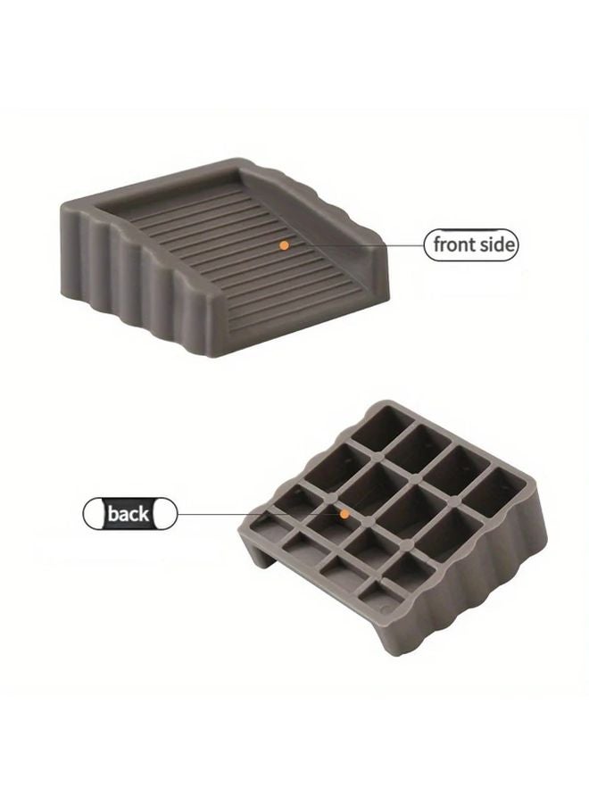Grey Windproof Door Stopper Plastic Matte Safety Anti Collision Blocker - Image 5