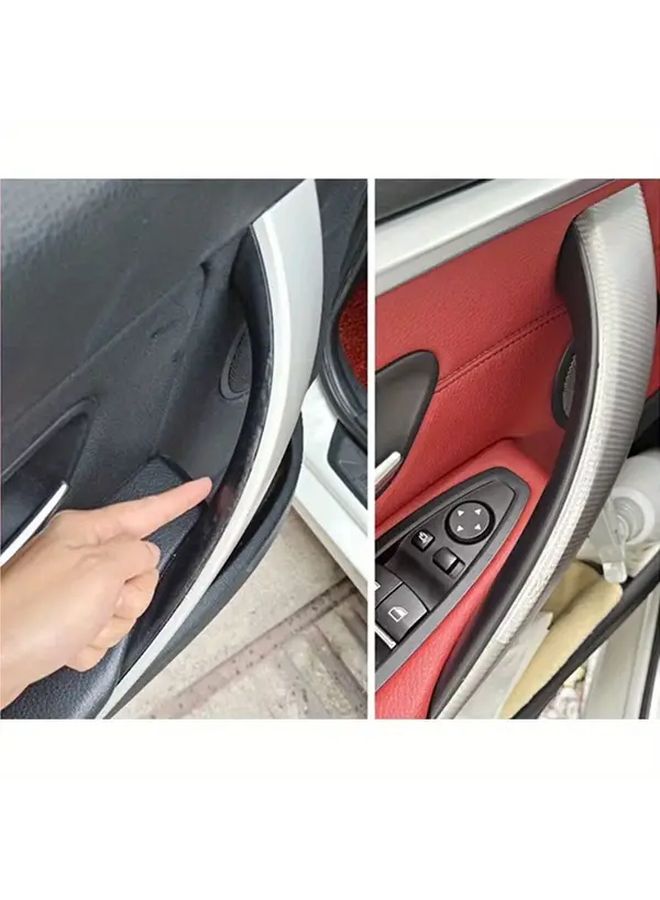 أغطية مقابض الأبواب الداخلية باللون الأسود غير اللامع الأمامية اليمنى واليسرى لبعض موديلات السيارات - Image 4