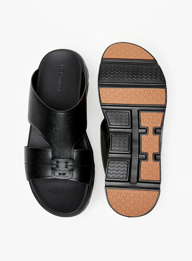 Le Confort Men's Solid Slip-On Arabic Sandals