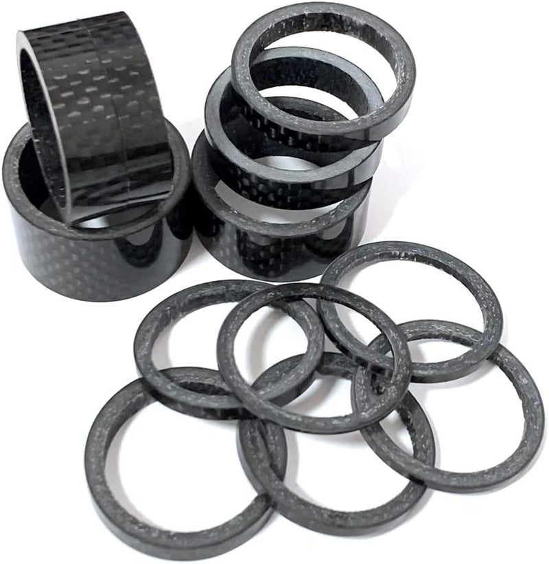 Farbetter 12 Pieces Bike Carbon Fiber Headset Spacer Bicycle Stem Spacer Kit 1-1/8 Inch 20/15/10/8/5/3/2/1mm, 8 Sizes - Image 4