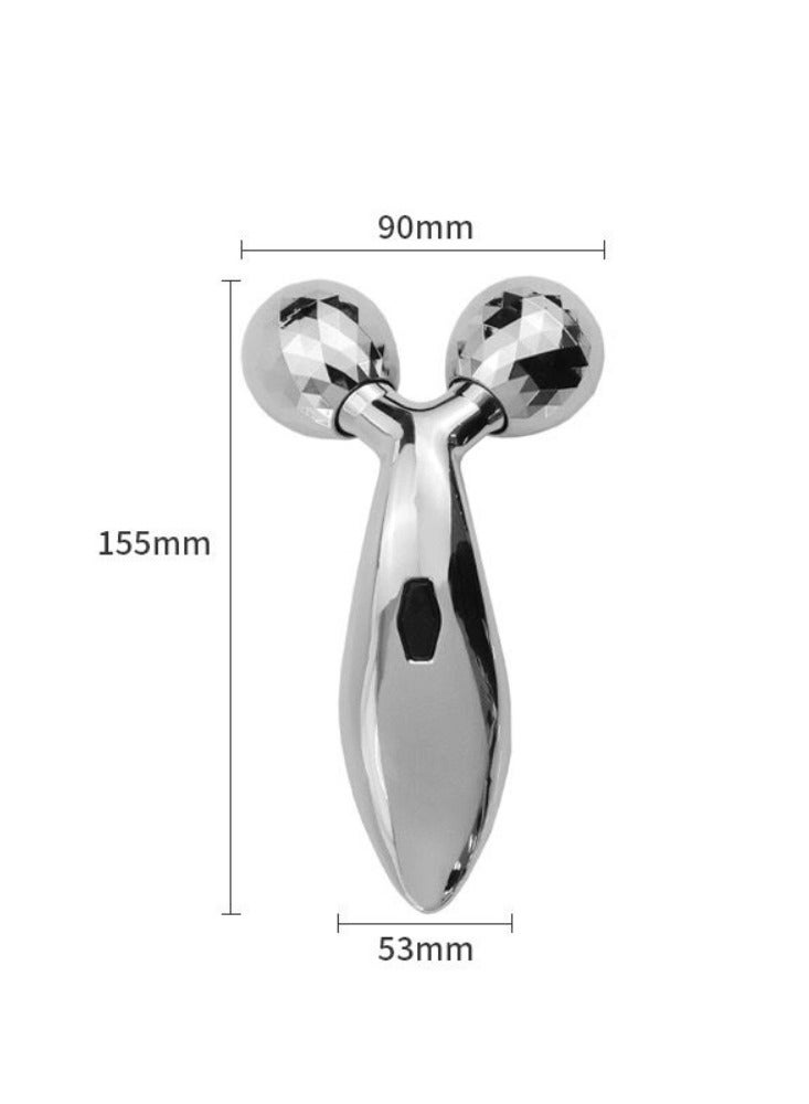 شاربدو أداة تدليك الوجه ثلاثية الأبعاد على شكل حرف Y فضي - Image 1