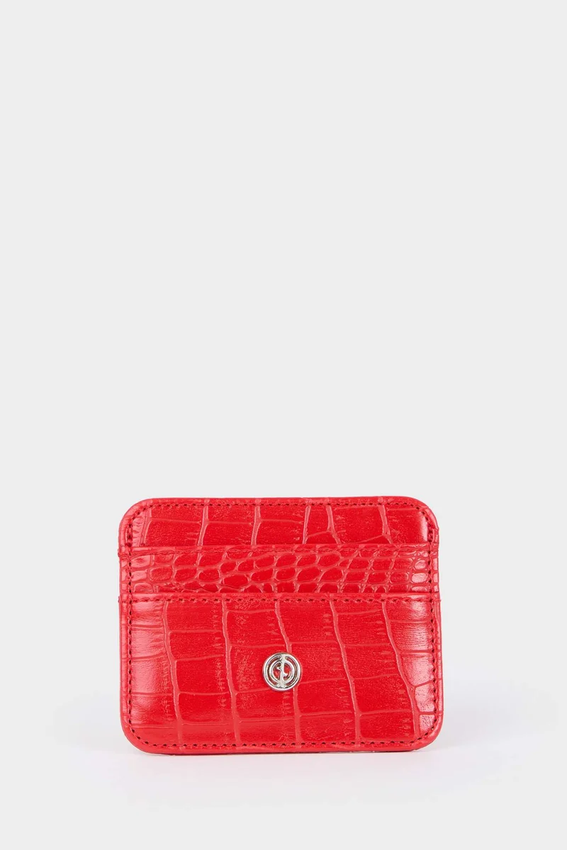 Woman Faux Leather Business Card Wallet