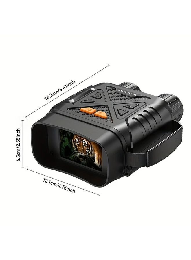 منظار ثنائي العين بتكبير رقمي 10x أسود، رؤية ليلية عالية الدقة، شاشة كبيرة 2.8 بوصة، بطارية 2000 مللي أمبير، التقاط الصور والفيديوهات - Image 4