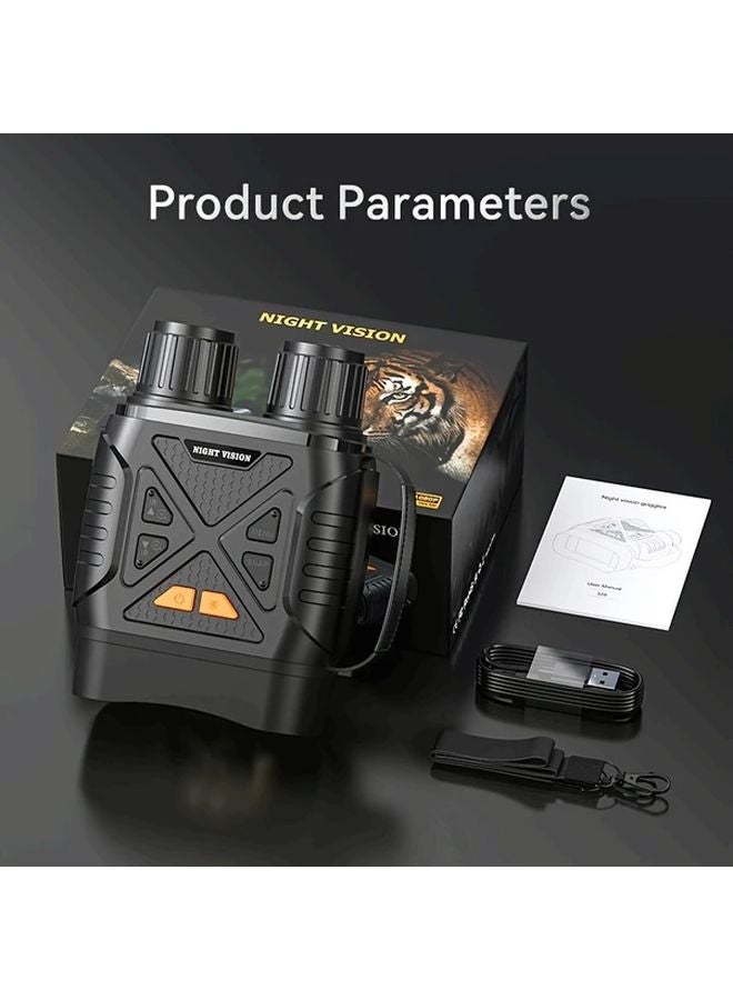 منظار ثنائي العين بتكبير رقمي 10x أسود، رؤية ليلية عالية الدقة، شاشة كبيرة 2.8 بوصة، بطارية 2000 مللي أمبير، التقاط الصور والفيديوهات - Image 2