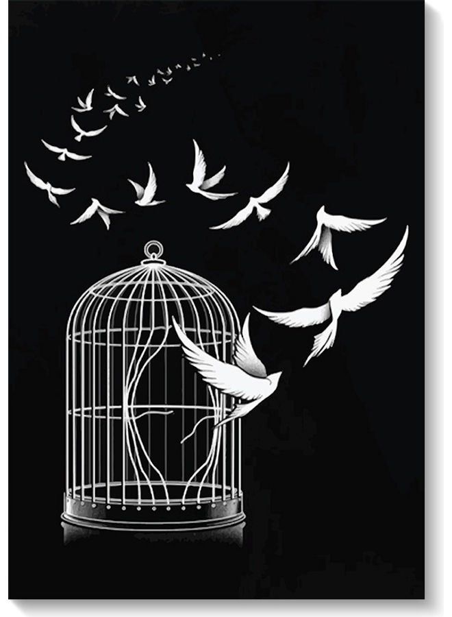 RYN Decorative Wall Art Painting Black/White 40 x 60cm - Image 2