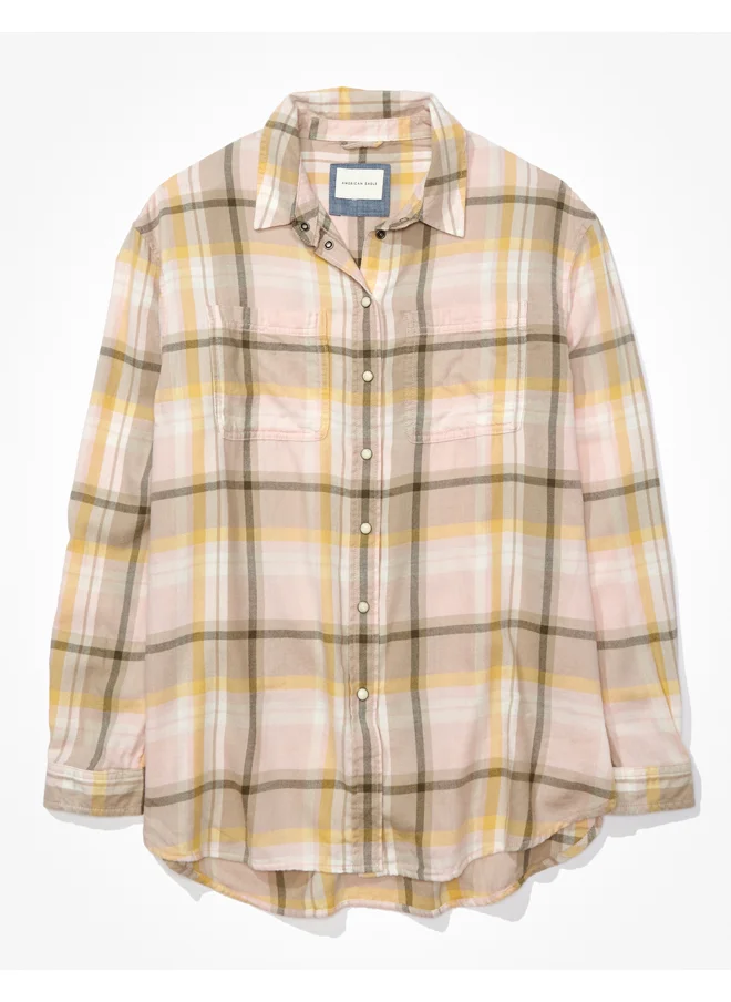 امريكان ايجل AE Oversized Flannel Shirt