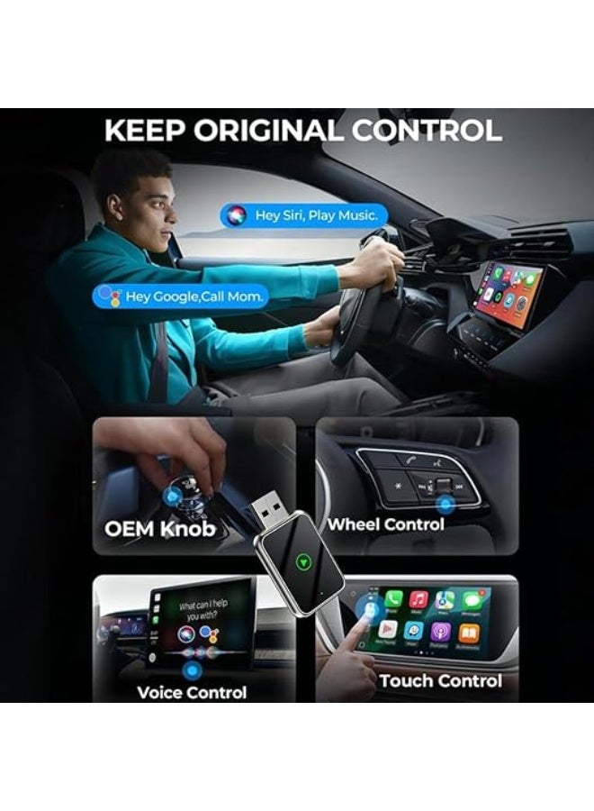 2-in-1 Wireless CarPlay & Android Auto Adapter – Convert Wired to Wireless Plug-and-Play Device - Image 2