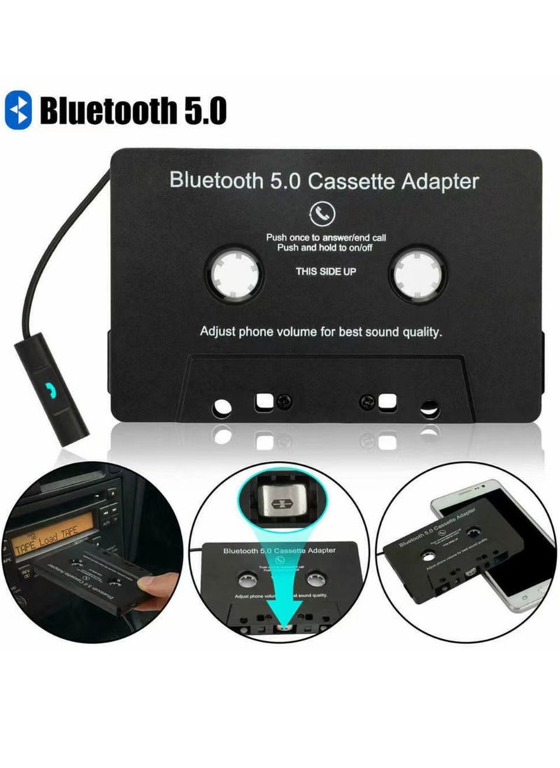 Generic - BT Cassette Adapter for Car with Stereo Audio Wireless Cassette Tape to Aux Adapter Smartphone Audio Tape Converter - Image 1