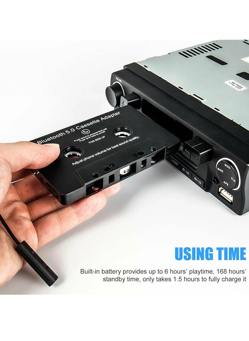 Generic - BT Cassette Adapter for Car with Stereo Audio Wireless Cassette Tape to Aux Adapter Smartphone Audio Tape Converter - Image 1