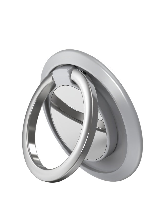 S-Quality 1 Pack Silver, Magnetic Phone Ring Holder, 360° Rotatable Folding Finger Grip Holder for Smartphones - Image 3