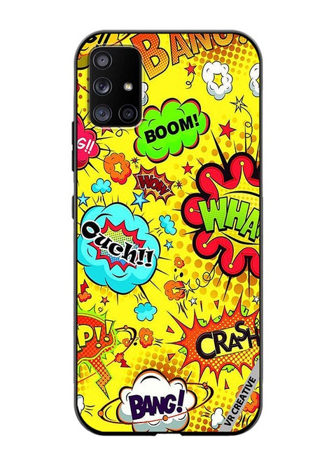 Protective Case Cover For Samsung Galaxy A51 5G Multiple Stickers Design Multicolour