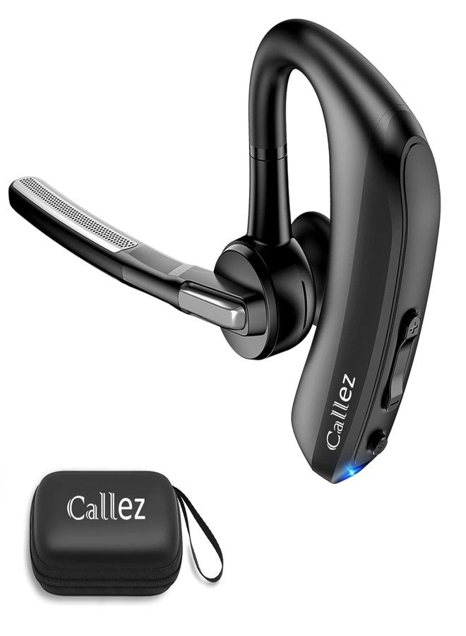 سماعة بلوتوث Callez V5.0، سماعة أذن بلوتوث مزودة بميكروفون مزدوج بتقنية CVC8.0 لإلغاء الضوضاء، سماعة لاسلكية لأجهزة iPhone وAndroid، مناسبة لسائقي الشاحنات ورجال الأعمال والمكاتب، توفر محادثة واضحة. - Image 1