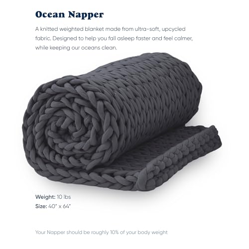 Bearaby Weighted Blanket 10 lbs (40"x64") – Asteroid Grey – Recycled Polyester – Eco-Friendly, Heavy Throw for Adults – Soft, Breathable, Sustainable Comfort - Image 2
