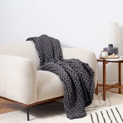 Bearaby Weighted Blanket 10 lbs (40"x64") – Asteroid Grey – Recycled Polyester – Eco-Friendly, Heavy Throw for Adults – Soft, Breathable, Sustainable Comfort - Image 5