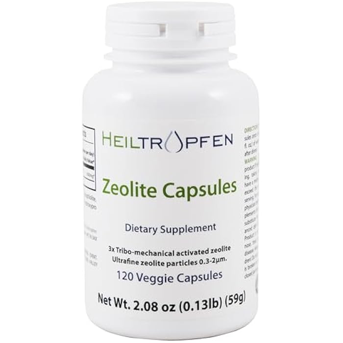 Heiltropfen Zeolite 120 Capsules | Detox | Clinoptilolite | 3X Activated | Dietary Supplement | Natural Mineral Dust Less-Than 2 µm | Heiltropfen® - Image 1