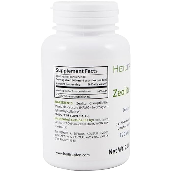 Heiltropfen Zeolite 120 Capsules | Detox | Clinoptilolite | 3X Activated | Dietary Supplement | Natural Mineral Dust Less-Than 2 µm | Heiltropfen® - Image 2