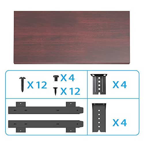 FRMSAET Furniture Accessories Office Product Suits Hardware 20/24/30 inches Keyboard Drawer Tray Wood Holder Under Desk Adjustable Height Platform. (24 inches, Mahogany) - Image 5