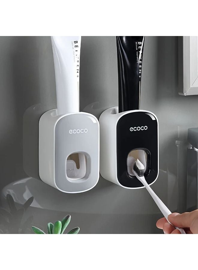 Black Toothpaste Squeezer Adhesive Mounted Easy Clean Bathroom Organizer - Image 2