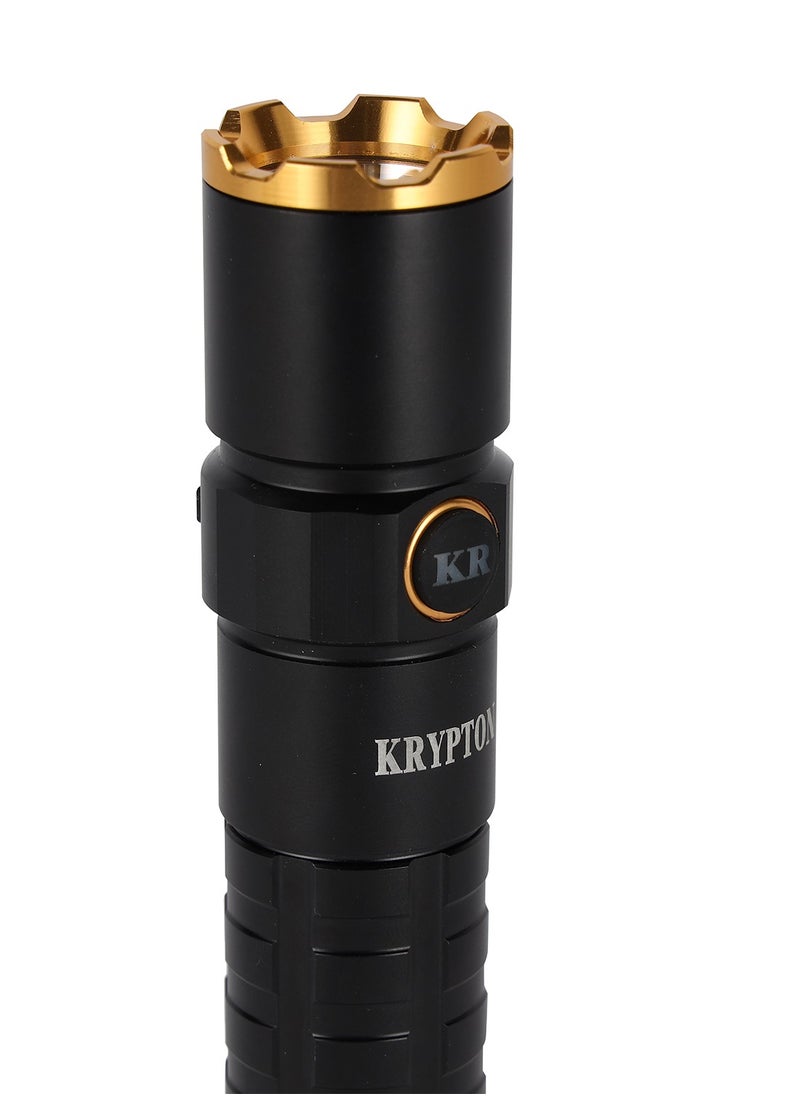 KRYPTON - Krypton Flashlight- KNFL5466, Aluminum Housing, 2500 lm/ High and Low Modes, Perfect for Indoor and Outdoor Use, Long Hours Continuous Working/ Lithium-ion Battery Torch Light, Type C Charging - Image 1