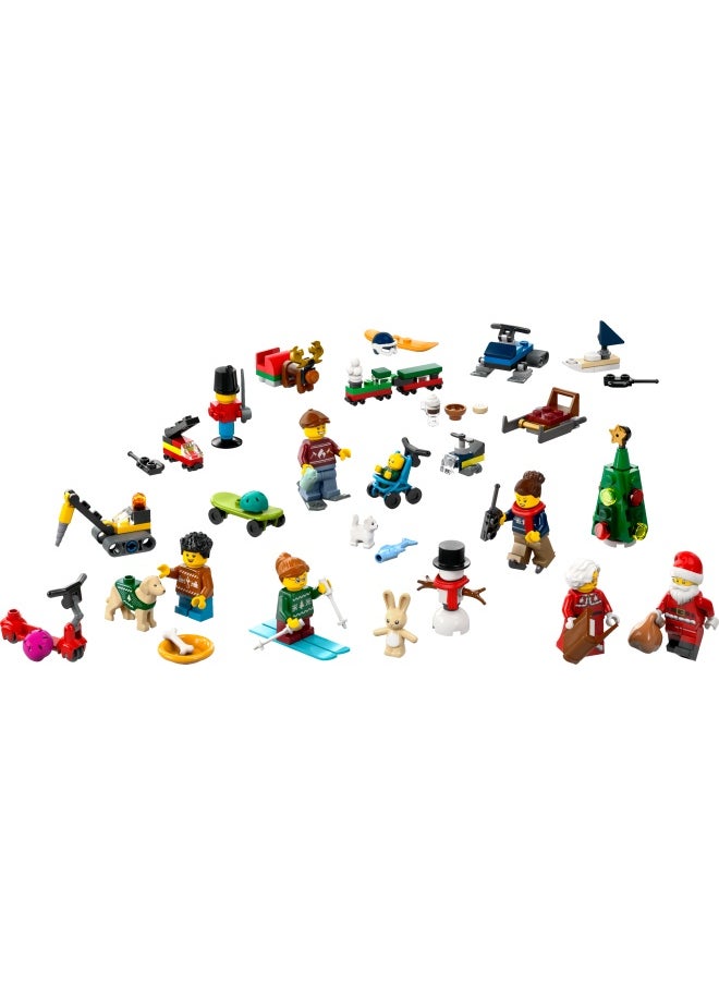 LEGO City Advent Calendar 2024, Countdown to Christmas Gift for 5 Plus Year Old Boys & Girls, with 24 Toy Surprises for Kids, Fun Characters Include Santa and Mrs. Claus Minifigures 60436  - Image 3