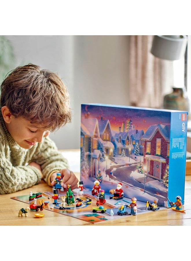 LEGO City Advent Calendar 2024, Countdown to Christmas Gift for 5 Plus Year Old Boys & Girls, with 24 Toy Surprises for Kids, Fun Characters Include Santa and Mrs. Claus Minifigures 60436  - Image 4