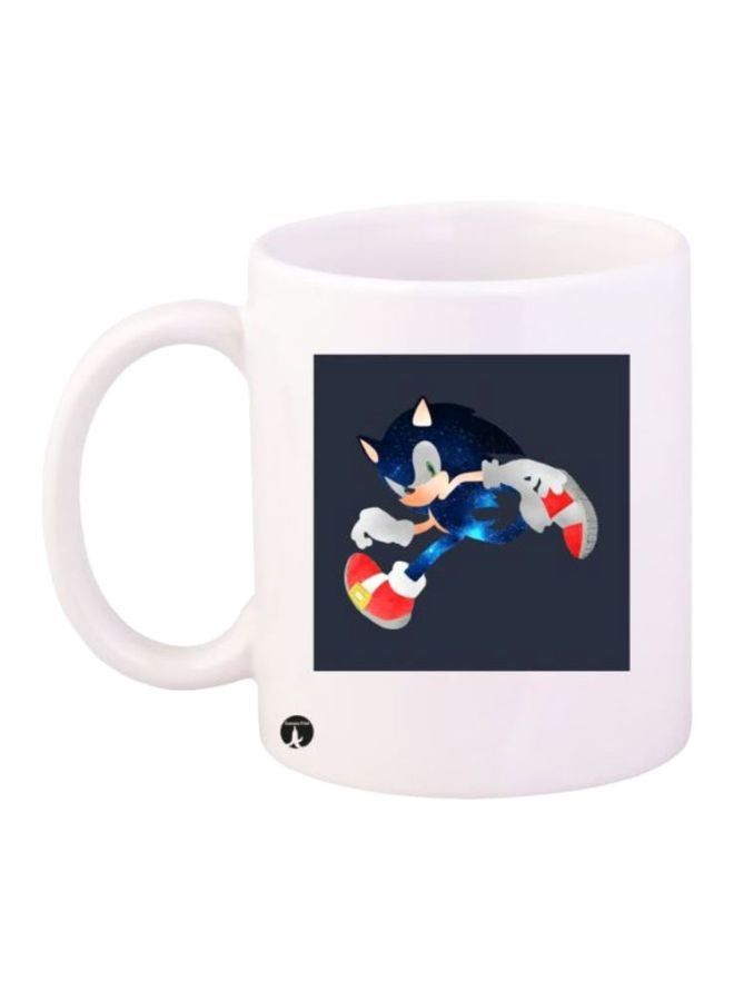 RKN Sonic Hedgehog Printed Coffee Mug White/Blue/Red - Image 1