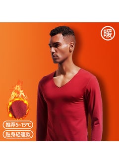 Generic Mens V-Neck Slim Thermal Top Cotton Winter Black  - Image 5