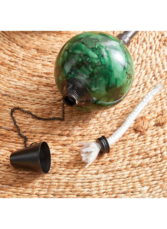Eden - Glazing Ball Fibreglass And Metal Garden Torch 9X9X171 Cm - Image 1