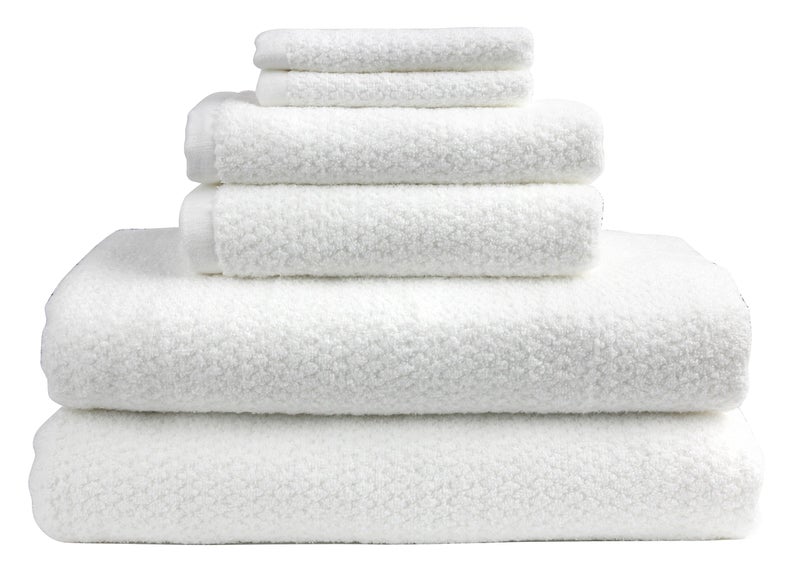 Everplush Everplush Diamond Jacquard 6 Pieces Bath Sheet Set White 