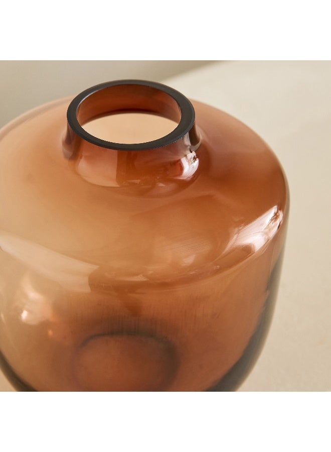 Home Box Pedro Decorative Heavy Glass Vase - 15.5x17 cm - Image 3