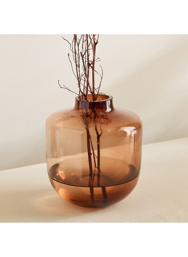 Home Box Pedro Decorative Heavy Glass Vase - 15.5x17 cm - Image 1