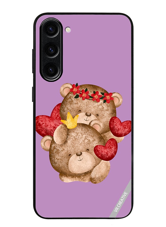 VR CREATIVE Protective Case Cover For Samsung Galaxy S23 FE Bear Love Design Multicolour - Image 1