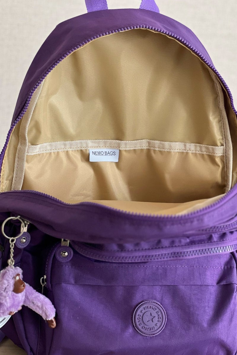 Nemo Bags Purple Backpack School Bag Laptop and Travel Bag Waterproof Sports Bag  - Image 3