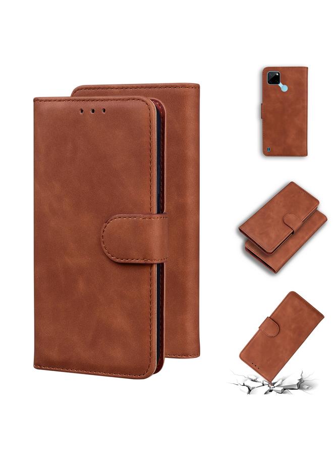 S-TOP Case For OPPO Realme C21Y Skin Feel Pure Color Flip Leather Phone Case - Image 1