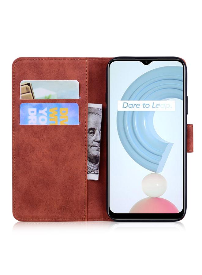 S-TOP Case For OPPO Realme C21Y Skin Feel Pure Color Flip Leather Phone Case - Image 4