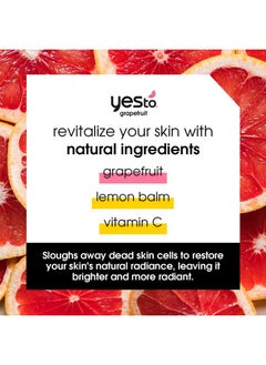 Yes To Yes To Grapefruit Daily Facial Scrub & Cleanser, Exfoliating & Restoring Cleanser That Enhances Skins Radiance, With Antioxidants, Lemon Balm Extract, & Vitamin C, Natural, Vegan & Cruelty Free, 4 Oz  - Image 2