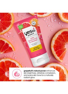 Yes To Yes To Grapefruit Daily Facial Scrub & Cleanser, Exfoliating & Restoring Cleanser That Enhances Skins Radiance, With Antioxidants, Lemon Balm Extract, & Vitamin C, Natural, Vegan & Cruelty Free, 4 Oz  - Image 5
