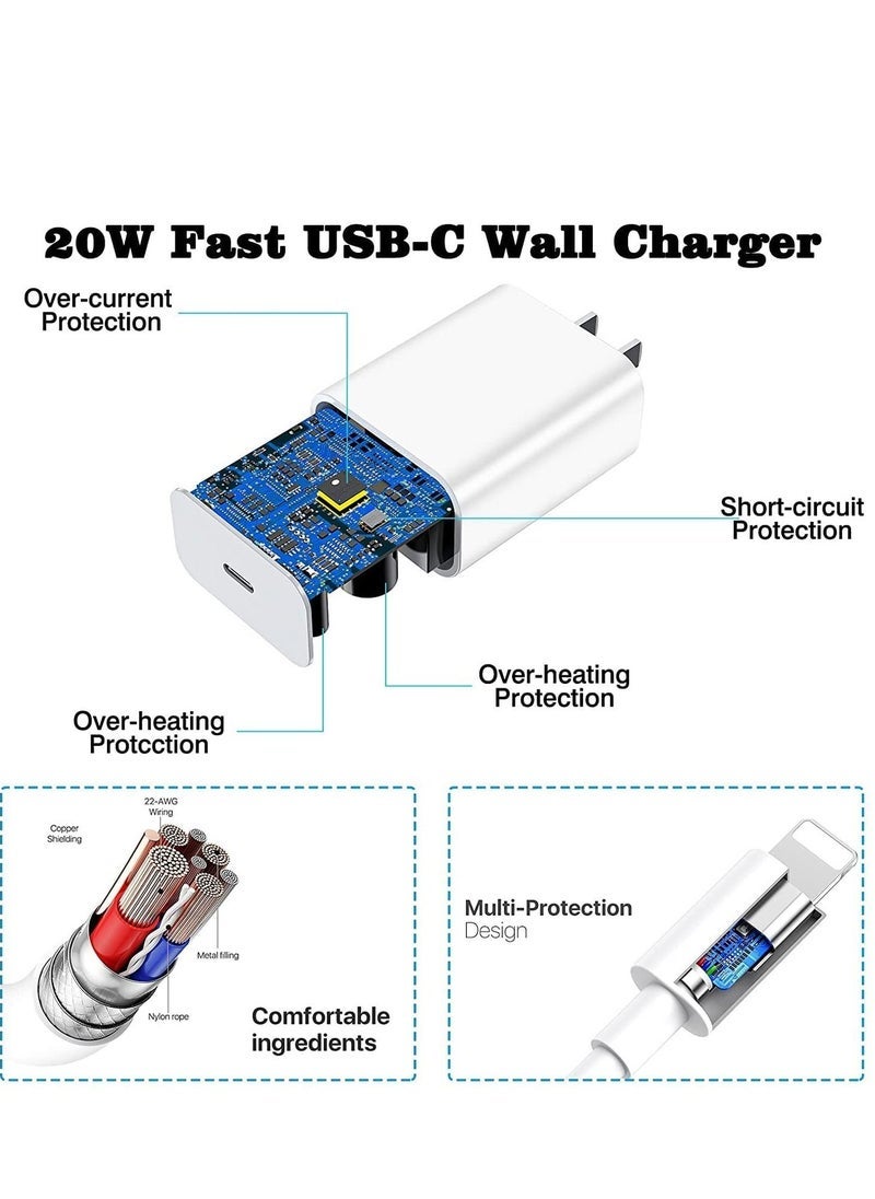 Gravity USB C Charger for Apple Watch, 20W PD Fast Wall Charger Power Adapter with 2-in-1 iWatch Magnetic Charging Cable Compatible with Apple Watch Series 8/7/6/SE/5/4/3/2, iPhone 14/13/12/11/Pro/Max/Xs/XR/8 - Image 3