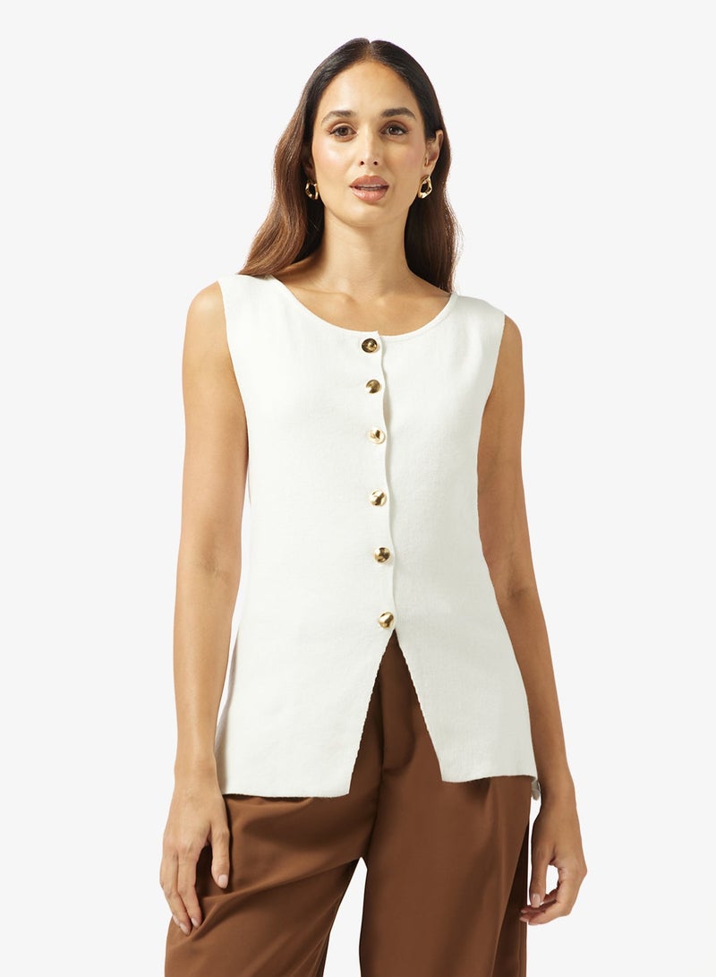 ELLA Sleeveless Vest Top - Image 1