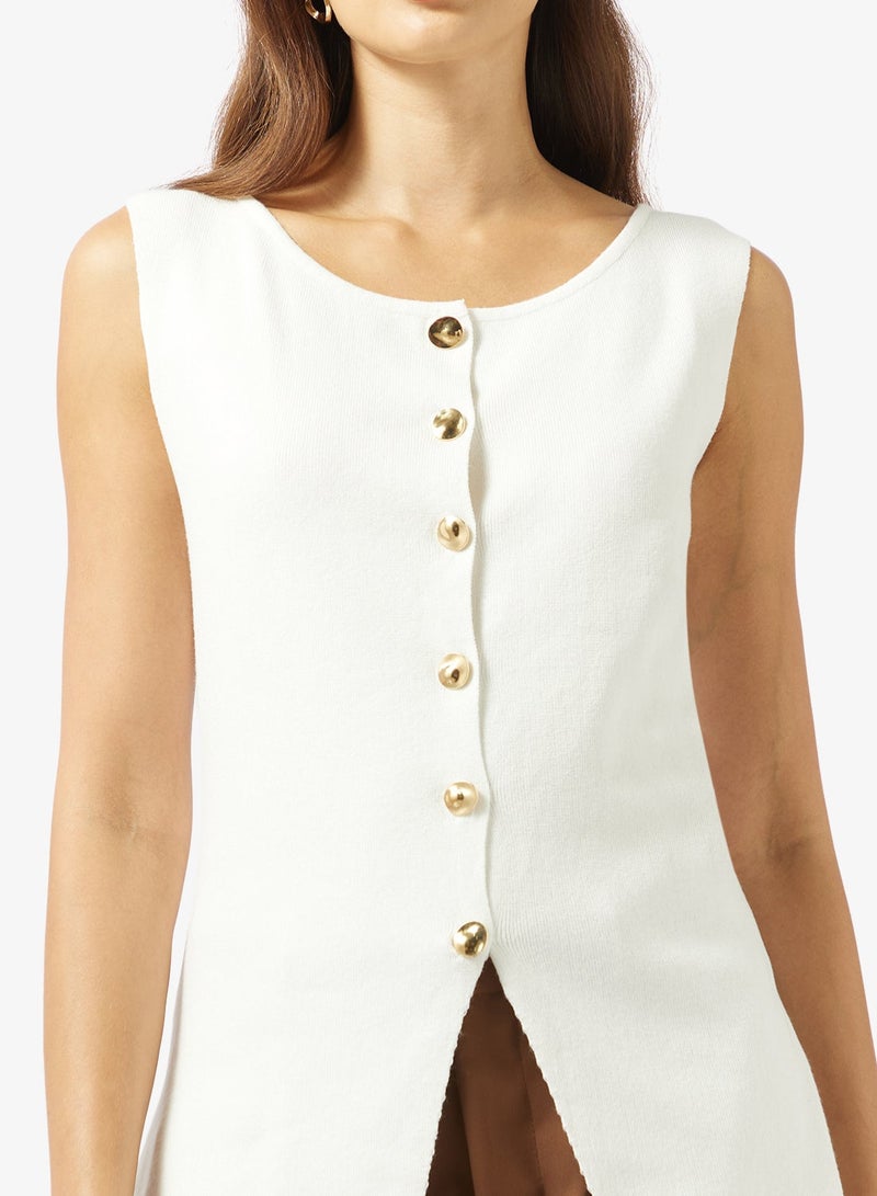 ELLA Sleeveless Vest Top - Image 3