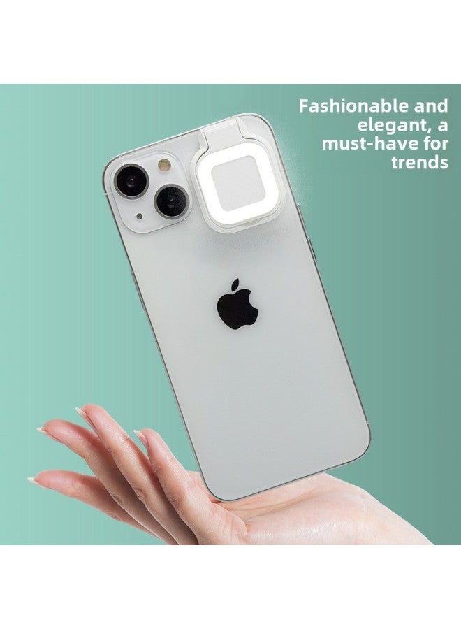 Mobile Phone Fill Light Ring Charging LED Beauty Fill Light Live Selfie 13 Round Fill Light-Color:Light Green - Image 4