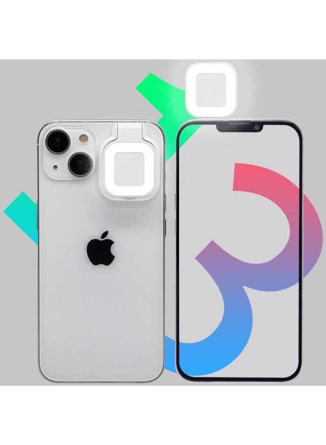 Mobile Phone Fill Light Ring Charging LED Beauty Fill Light Live Selfie 13 Round Fill Light-Color:Light Green - Image 2