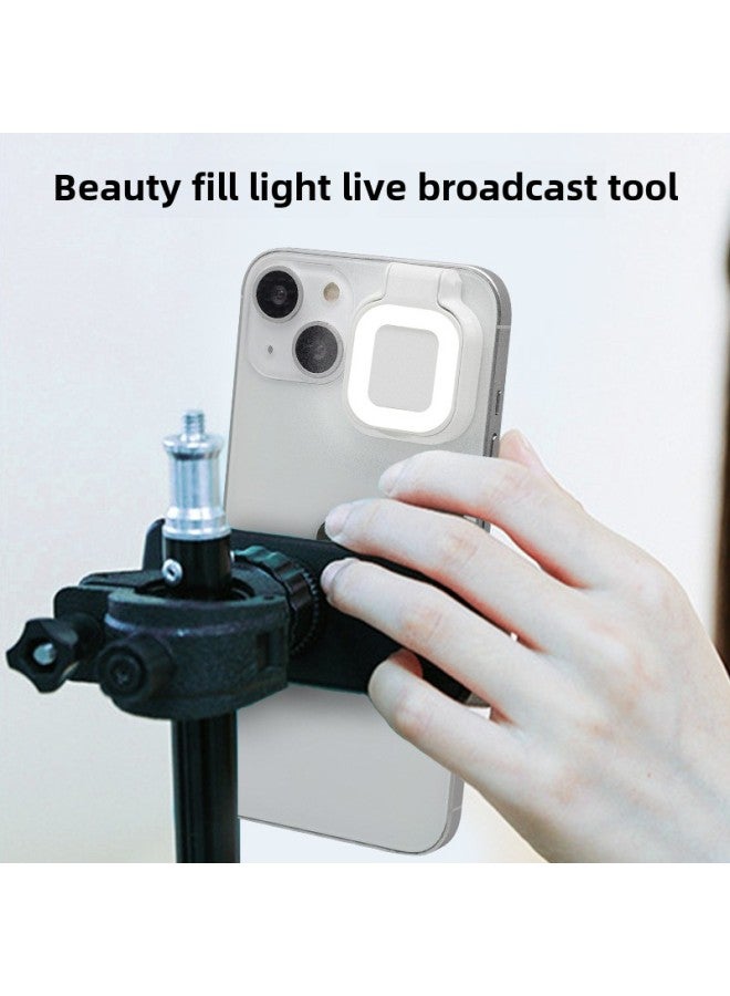 Mobile Phone Fill Light Ring Charging LED Beauty Fill Light Live Selfie 13 Round Fill Light-Color:Light Green - Image 5