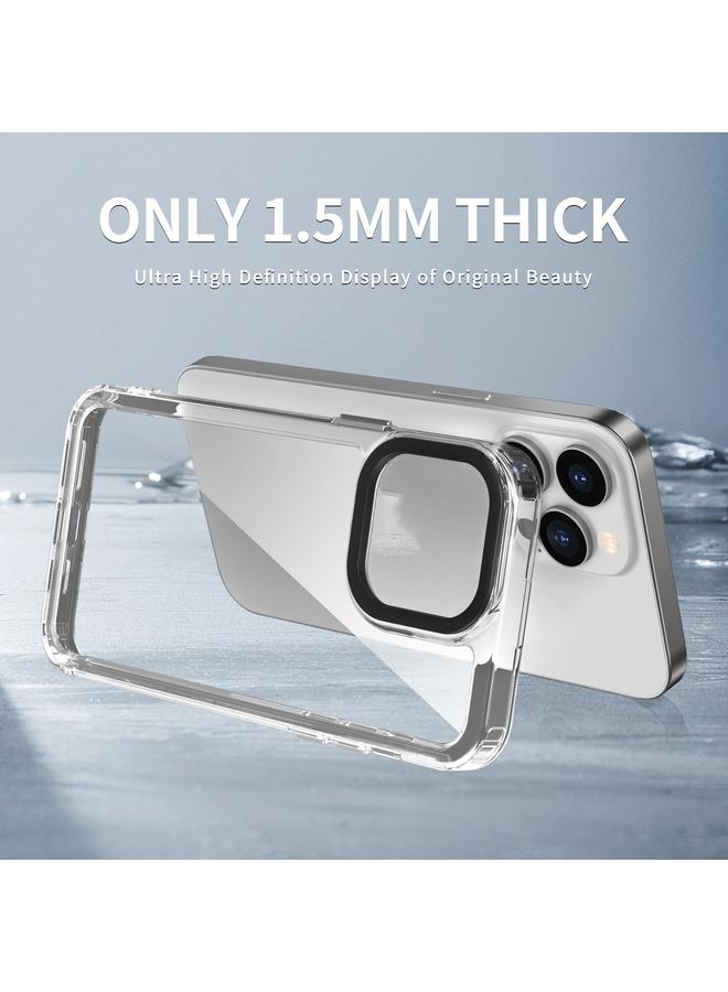 Zaboon Case For iPhone 12/12 Pro Transparent Acrylic + TPU Shockproof Phone Case - Image 2