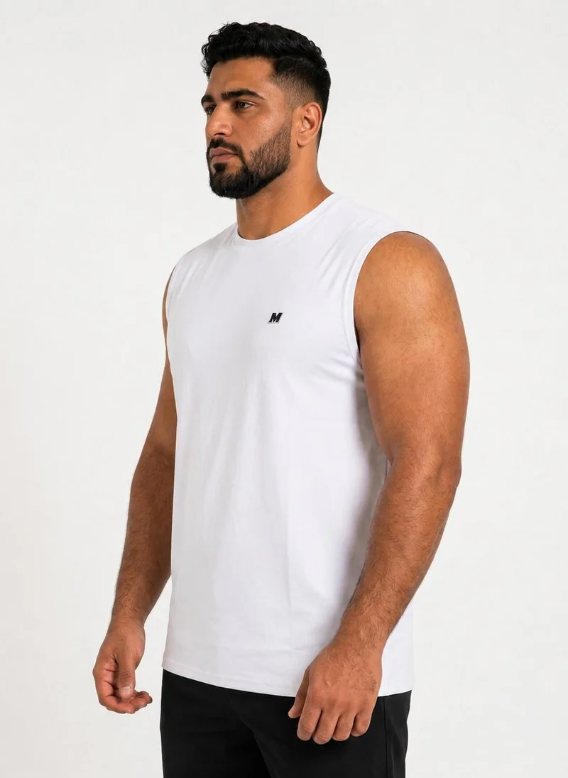 Moveletix White Men's Plus Size Training Tank Top White for Men | Best Price UAE