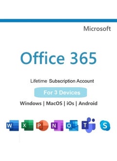 Microsoft Office 365 Lifetime | 3 Devices access For Mac | Windows | Mobile With OneDrive 